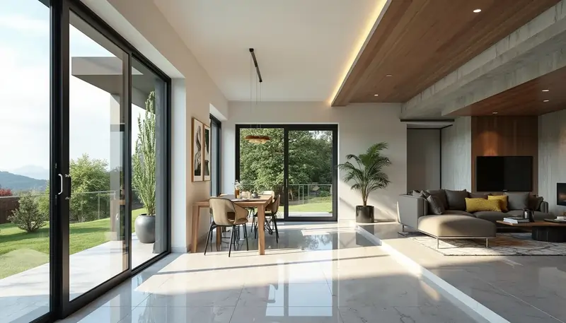 Infissi in alluminio in una casa moderna | Infissidema