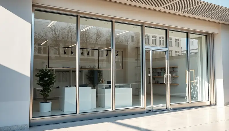 Infissi in alluminio per attività commerciale | Infissidema