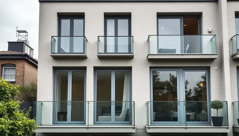 Infissi in alluminio di una casa di città | Infissidema