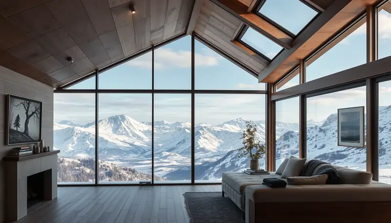 Immagine interno di una casa in montagna | Infissidema
