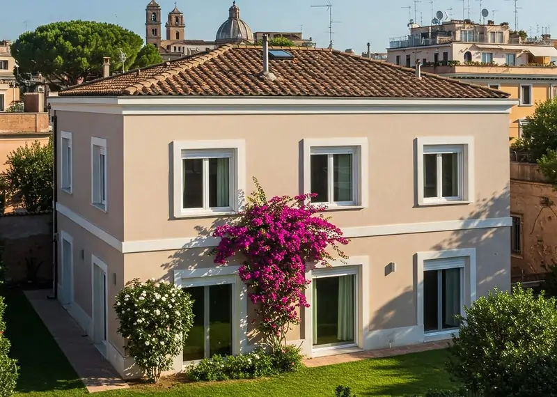 Immagine evocativa casa con infissi in PVC a Roma | InfissiDeMa