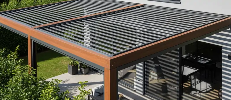 Pergola a lamelle orientabili: immagine di esempio | Infissi DeMa